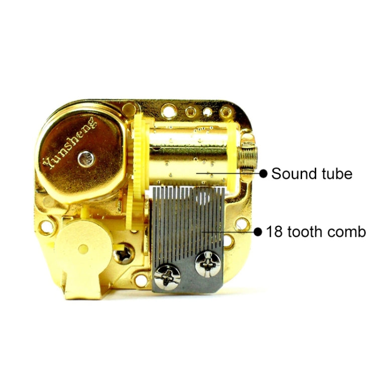 Eight-tone Gold-plated Bar Repair Parts DIY Sky City Paperback Music Box(Meet) - Music Box by buy2fix | Online Shopping UK | buy2fix