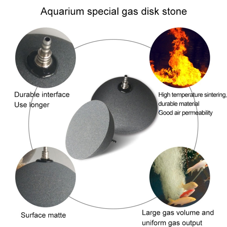 8cm Semicircular Gas Stone Aquarium Oxygen Bubble Stone Gas Plate Oxygenation Head Sand Table Oxygen Disk Gas Stone - Air Pumps by buy2fix | Online Shopping UK | buy2fix