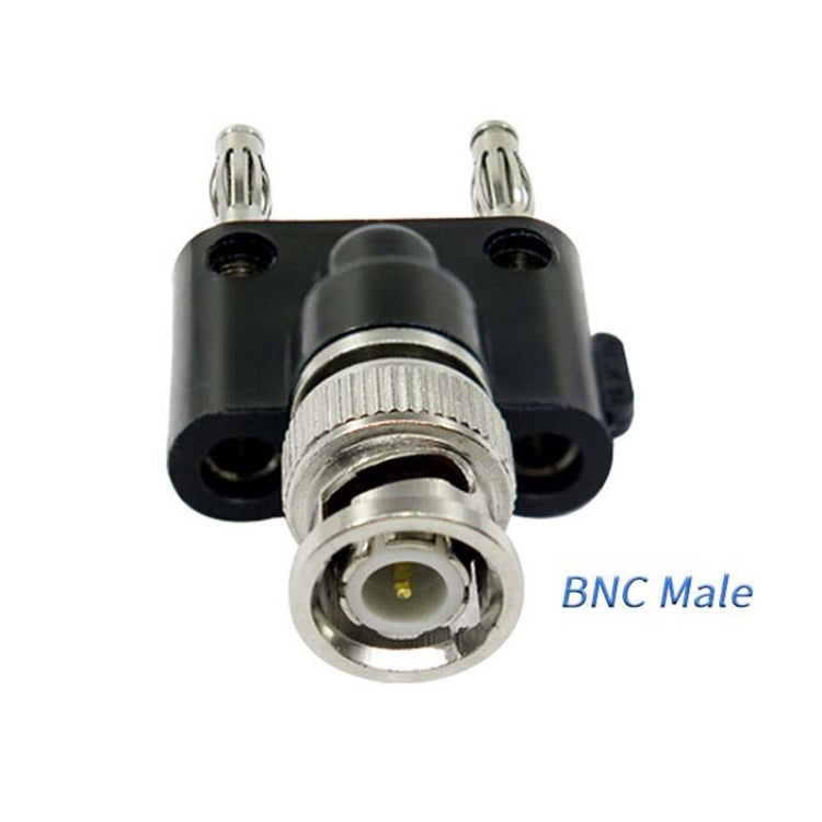 5pcs BNC Male to Dual 4mm Banana Female Plug Stackable Type Binding Male Connector(Black) by buy2fix