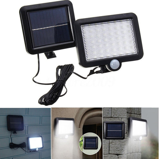 56 LEDs SMD 2835 180LM Solar Powered IP65 Waterproof Infrared Sensor LED Wall Light Garden Light by buy2fix