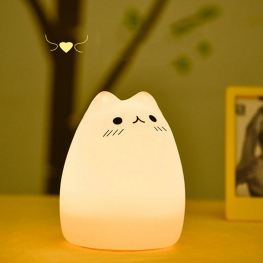 USB Charging Novelty Night Lights Cute Children Night Lamp Distant Control Touch Sensor Light Home Decor Lighting(Popular Cat ?) by buy2fix