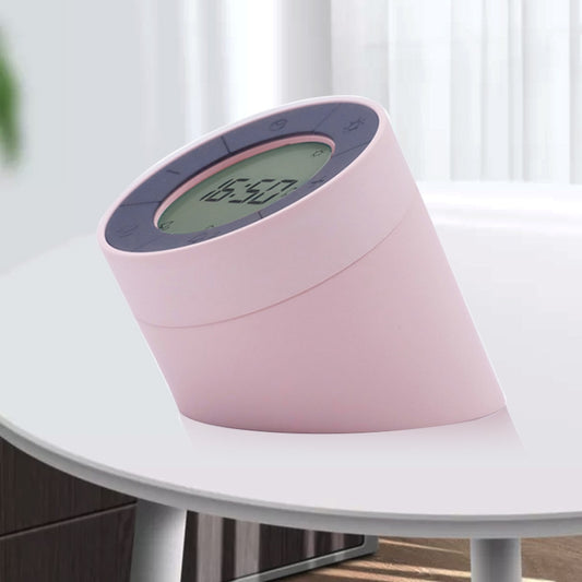 Simple Home Creative Multi-function Charging Stepless Dimming Alarm Clock Night Light(Pink) by buy2fix