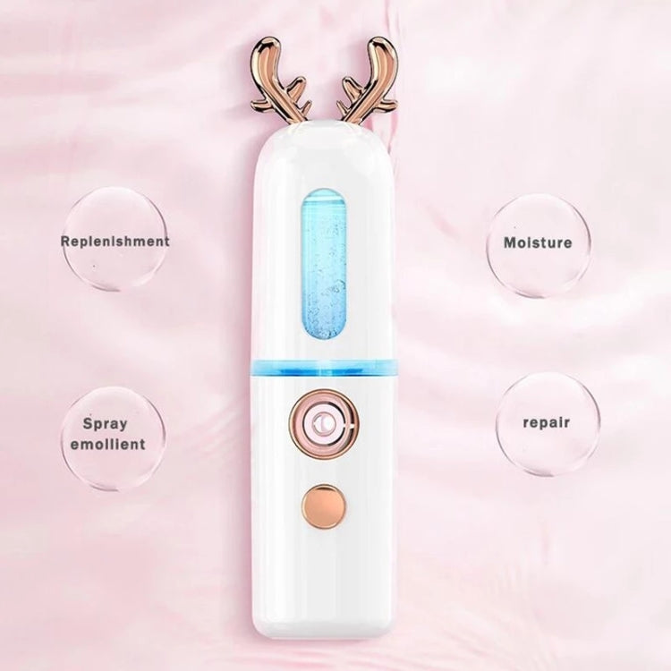 Facial Steamer Nano Spray Water Replenishing Instrument Portable Cold Spray Machine Charging Beauty Instrument Automatic Alcohol Sprayer, Style:Cute Rabbit(Pink) - Beauty Instrument by buy2fix | Online Shopping UK | buy2fix