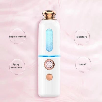 Facial Steamer Nano Spray Water Replenishing Instrument Portable Cold Spray Machine Charging Beauty Instrument Automatic Alcohol Sprayer, Style:Crown(White) - Beauty Instrument by buy2fix | Online Shopping UK | buy2fix