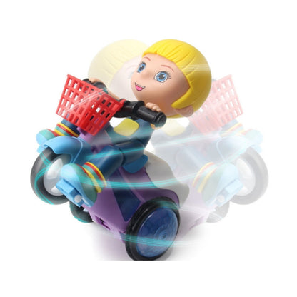 Electric Universal Stunt Tricycle Rotating Cartoon Toy Car with Light Music, Random Color Delivery(Boy) - Music Toys by buy2fix | Online Shopping UK | buy2fix