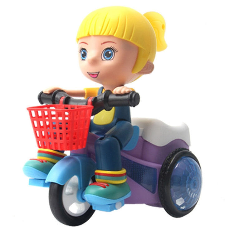 Electric Universal Stunt Tricycle Rotating Cartoon Toy Car with Light Music, Random Color Delivery(Girl) - Music Toys by buy2fix | Online Shopping UK | buy2fix