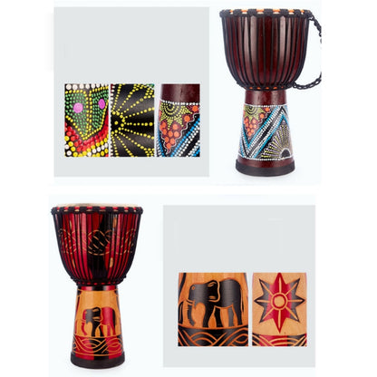 Painted African Drum Children Kindergarten Percussion Instruments Sheepskin Tambourine, Random Delivery, Size:Small 8 In - Percussion Accessories by buy2fix | Online Shopping UK | buy2fix