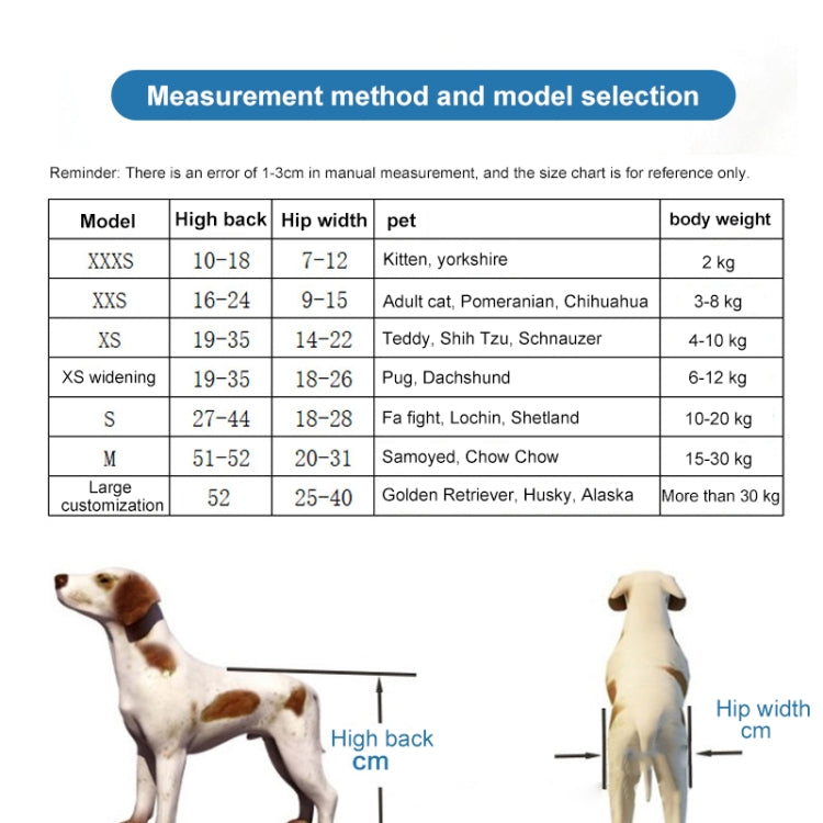 Pet Wheelchair Disabled Dog Old Dog Cat Assisted Walk Car Hind Leg Exercise Car For Dog/Cat Care, Size:XS - Training Aids by buy2fix | Online Shopping UK | buy2fix