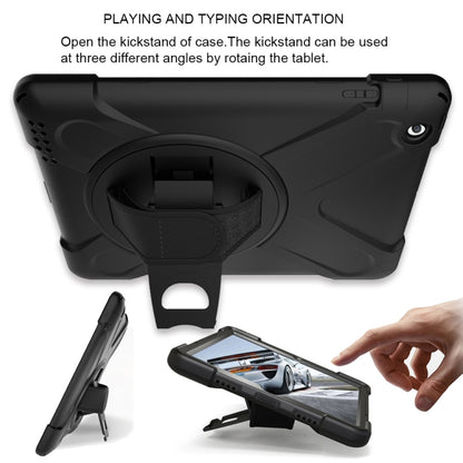 360 Degree Rotation Silicone Protective Cover with Holder and Hand Strap and Long Strap for iPad Pro Air 3 10.5 （2019）(Red) - iPad Air (2019) Cases by buy2fix | Online Shopping UK | buy2fix