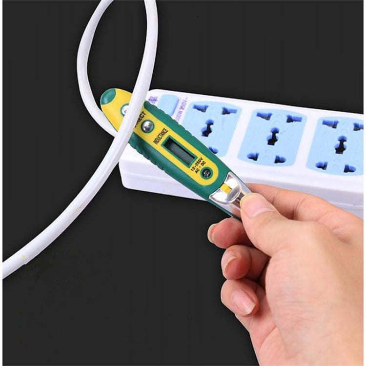 High Precision Electrical Tester Pen Screwdriver 220V AC DC Outlet Circuit Voltage Detector Test Pen with Night Vision, Specification:Digital Display Pen (Card)+Battery - Voltage Detector by buy2fix | Online Shopping UK | buy2fix