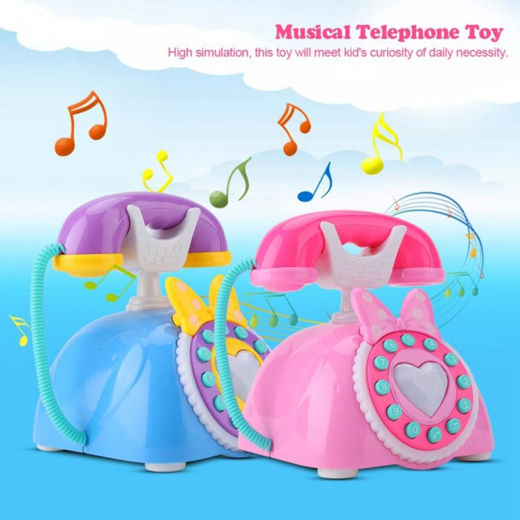 Child Simulation Retro Telephone Light Music Cartoon Early Education Puzzle Musical  Toys(Pink) - Music Toys by buy2fix | Online Shopping UK | buy2fix