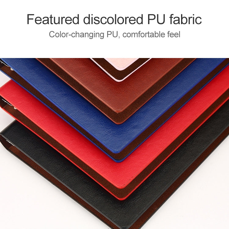 Business Notepad Loose Leaf Replaceable Inner Notebook Thickened Diary Book, Color:A5 Red by buy2fix