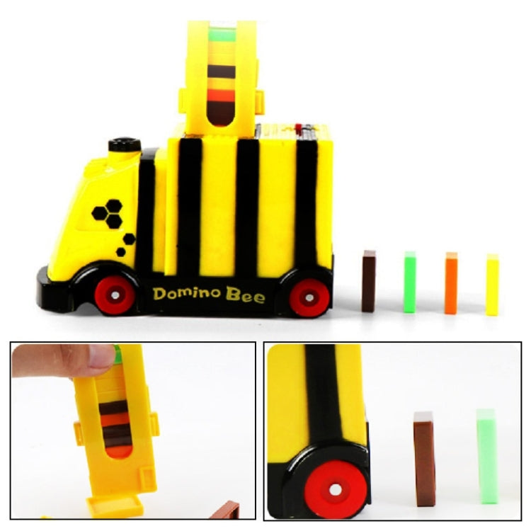 Puzzle Domino Car Electric Train With Sound And Light Music Automatic Licensing Electric Car Toy(Yellow Bee) - Music Toys by buy2fix | Online Shopping UK | buy2fix