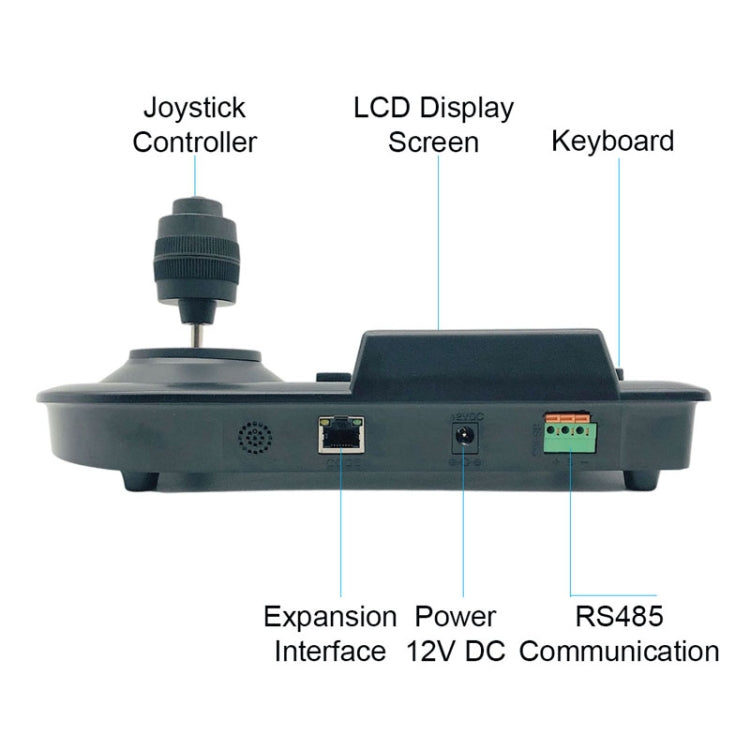JSK-8003C Monitoring Keyboard PTZ Rocker Ball Camera Keyboard, Specification:3 Axis(UK Plug) by buy2fix