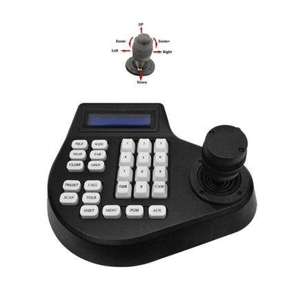 8003H Analog Coaxial Dome Control Keyboard RS485 PTZ, Specification:3 Axis(EU Plug) by buy2fix