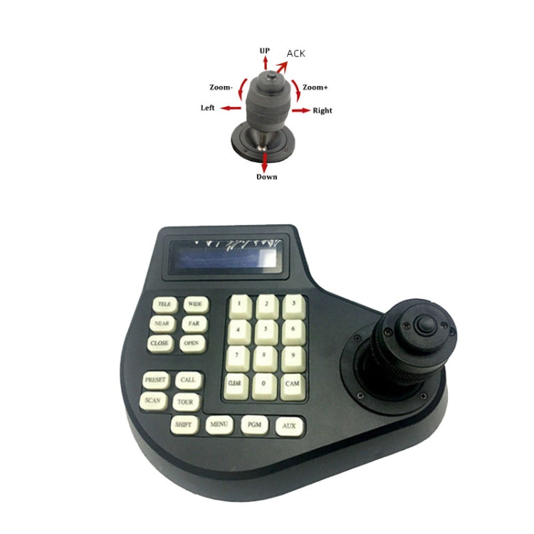 8003H Analog Coaxial Dome Control Keyboard RS485 PTZ, Specification:4 Axis(EU Plug) by buy2fix