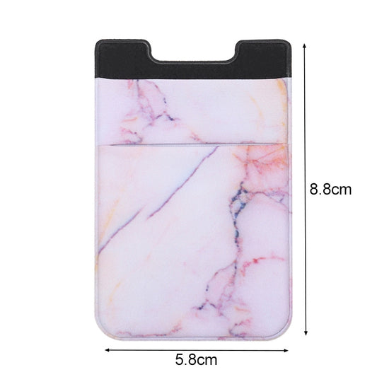 Marble Pattern Road Stretch Phone Back Plastic Card Holder Sticky Phone Clip(Pink) by buy2fix
