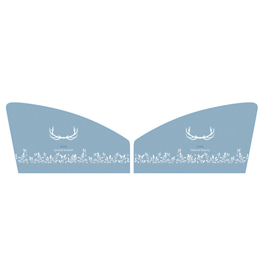 1 Pair Car Window Magnet Sunshade Curtain Heat Insulation Sun Block(Antlers)