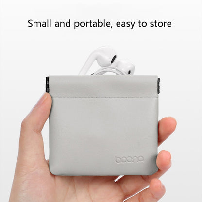 2 PCS Baona Earphone Data Cable Storage Bag Mini Portable U Disk Earphone Bag, Size:Small(Light Apricot) - Other Case by Baona | Online Shopping UK | buy2fix