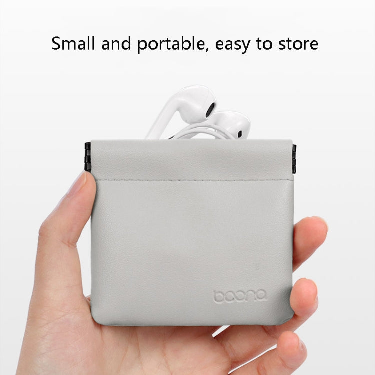 2 PCS Baona Earphone Data Cable Storage Bag Mini Portable U Disk Earphone Bag, Size:Large(Mint Green) by Baona