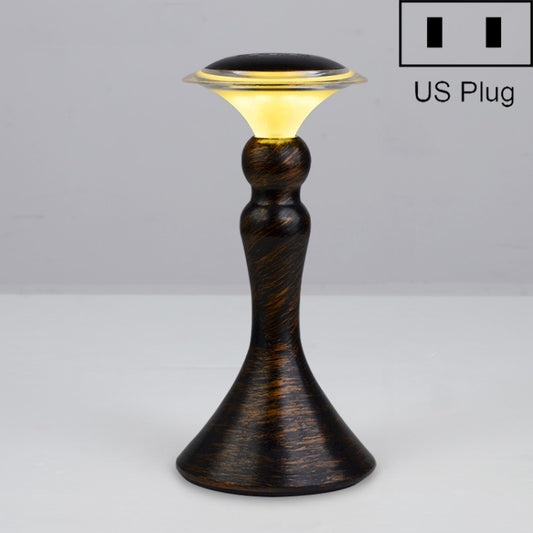 HT-TD2W1 LED Charging Restaurant Bar Decoration Table Lamp, Plug Type:US Plug(Charging Type Bronze) - Bedside Light by buy2fix | Online Shopping UK | buy2fix