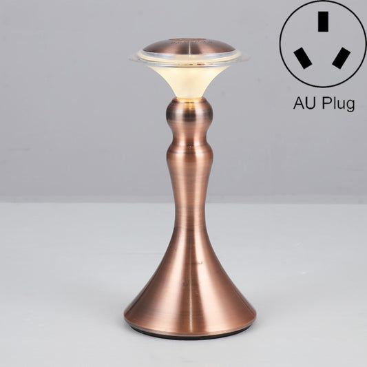 HT-TD2W1 LED Charging Restaurant Bar Decoration Table Lamp, Plug Type:AU Plug(Charging Type Red Bronze) - Bedside Light by buy2fix | Online Shopping UK | buy2fix