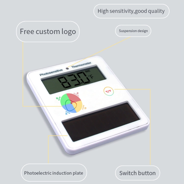 Pcsensor Fish Tank Indoor Solar Cell-free LCD High-precision Light Energy Thermometer - Thermometer by Pcsensor | Online Shopping UK | buy2fix