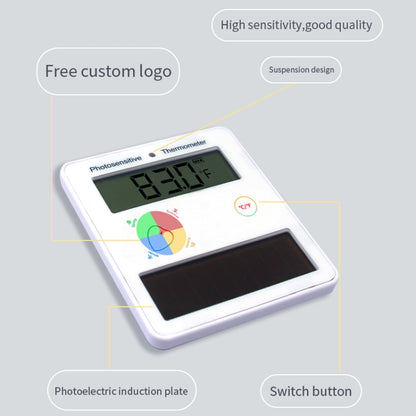Pcsensor Fish Tank Indoor Solar Cell-free LCD High-precision Light Energy Thermometer - Thermometer by Pcsensor | Online Shopping UK | buy2fix