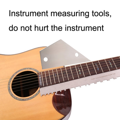 GNR2 Stainless Steel Measurement Bass Guitar Neck Ruler, Style:Single Teeth + Leveling Ruler - String Instrument Accessories by buy2fix | Online Shopping UK | buy2fix