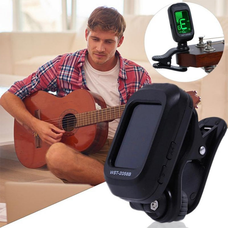Little Angel WST-2058B Guitar Capo Electronic Tuner, Size:5×3.7×2.7cm(Black) - Guitar Tuner Accessories by buy2fix | Online Shopping UK | buy2fix