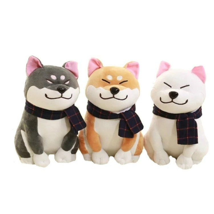 Couple Scarf Shiba Inu Dog Plush Toy, Color: Gray, Size:45cm - Soft Toys by buy2fix | Online Shopping UK | buy2fix