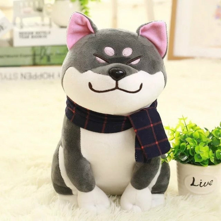 Couple Scarf Shiba Inu Dog Plush Toy, Color: Brown, Size:45cm - Soft Toys by buy2fix | Online Shopping UK | buy2fix