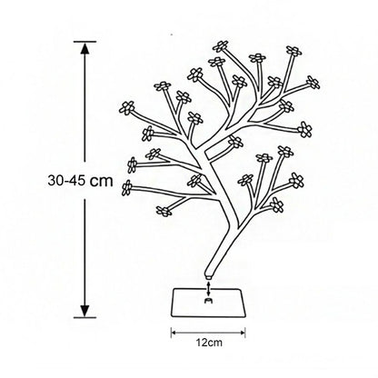 36 Lights Cherry Tree Lamp Table Lamp Room Layout Decoration Creative Bedside Night Light Gift, Style:Bauhinia Black Tree - Holiday Lights by buy2fix | Online Shopping UK | buy2fix