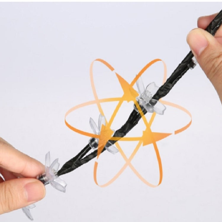 24 Lights Cherry Tree Lamp Table Lamp Room Layout Decoration Creative Bedside Night Light Gift, Style:Fiber Optic Black tree by buy2fix