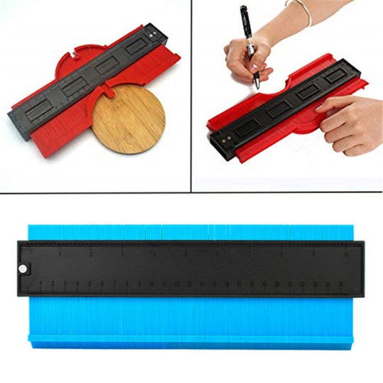 10 Inch Multifunctional Woodwork Irregular Contour Arc Gauge Tool(Blue)