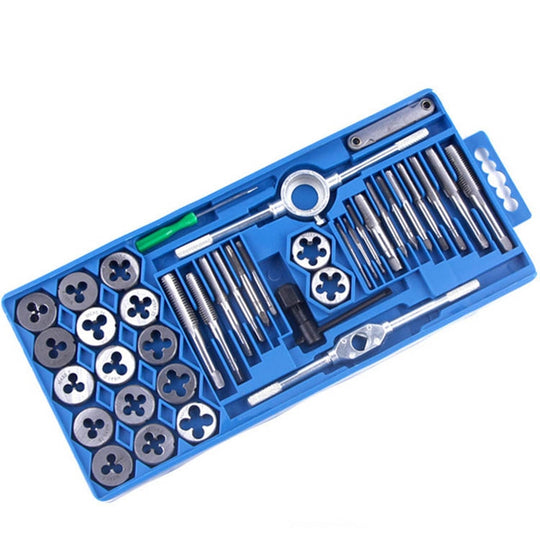 Hand Die Model Tap Tap Die Set Manual Tapping Drill Thread Hole, Style:40 In 1