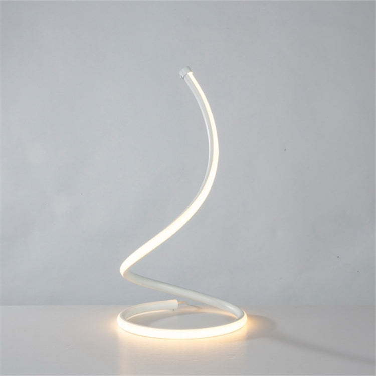 LED Spiral Table Lamp Home Living Room Bedroom Decoration Lighting Bedside Light, Specifications:US Plug(White) - Bedside Light by buy2fix | Online Shopping UK | buy2fix