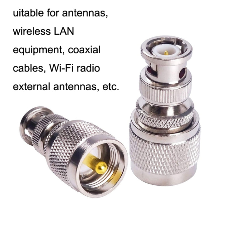 BNC Male To UHF PL259 Male Straight RF Coax Adapter Convertor by buy2fix