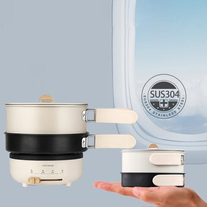 Nathome NDG01 Traveling Multi-purpose Split Folding Frying Pan Household Electric Cooker, Chinese Plug(Blue) by buy2fix