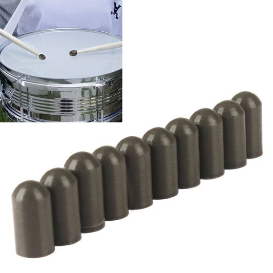 10PCS Gray Silicone Drum Stick Cover, Size:1.7×0.59×0.87cm - Percussion Accessories by buy2fix | Online Shopping UK | buy2fix