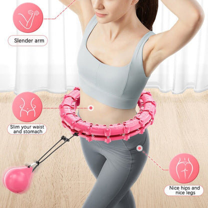 Smart Thin Waist Ring Women Will Not Fall Off Detachable Abdominal Ring Fitness Equipment, Size: 27 Knots(Pink) - Fitness Circles by buy2fix | Online Shopping UK | buy2fix