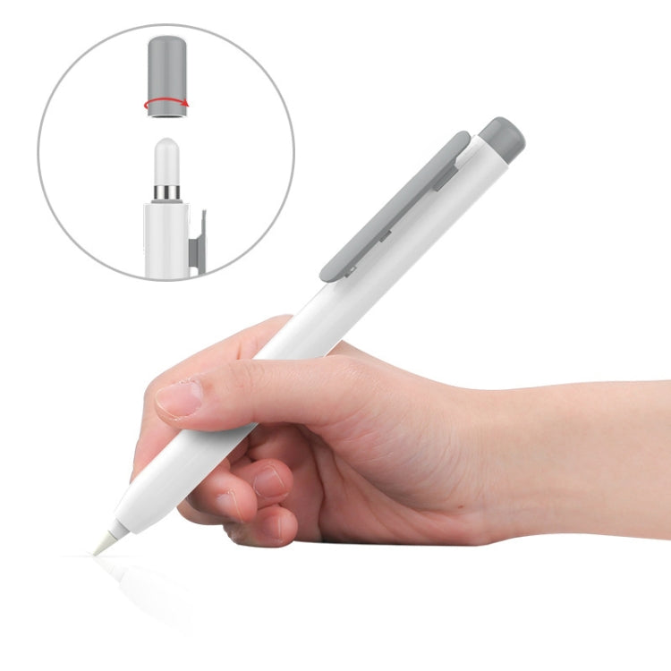 Automatic Retractable Stylus Pen Case For Apple Pencil 2(Gray) - Pencil Accessories by buy2fix | Online Shopping UK | buy2fix