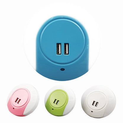 A78B LED Night Light With USB Port Intelligent Light Control Sensor Light, Plug:EU Plug(Green) - Sensor LED Lights by buy2fix | Online Shopping UK | buy2fix