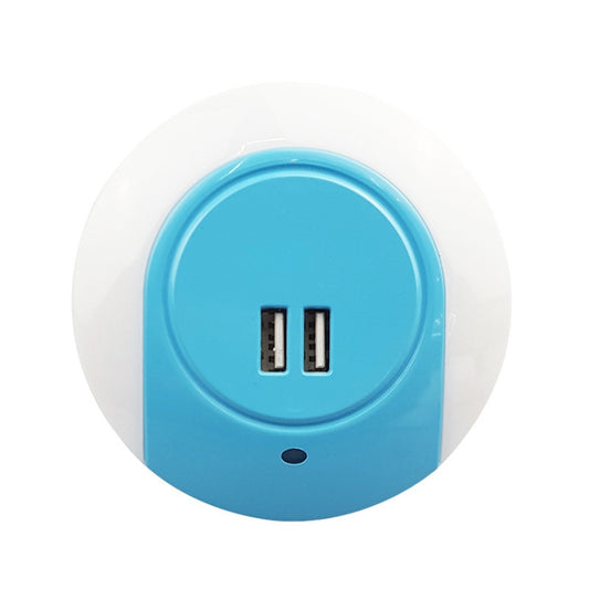 A78B LED Night Light With USB Port Intelligent Light Control Sensor Light, Plug:AU Plug(Blue) - Sensor LED Lights by buy2fix | Online Shopping UK | buy2fix