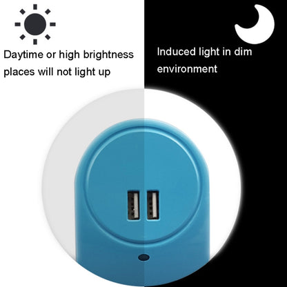 A78B LED Night Light With USB Port Intelligent Light Control Sensor Light, Plug:AU Plug(White) - Sensor LED Lights by buy2fix | Online Shopping UK | buy2fix