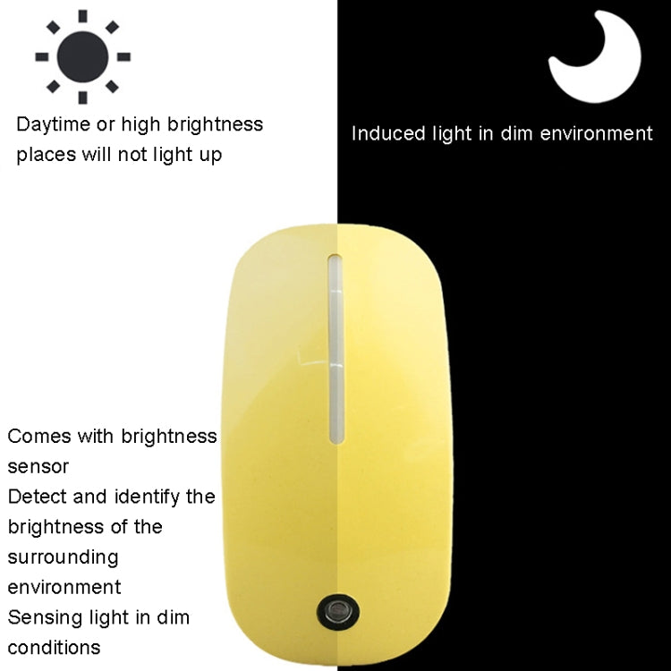 A66 Mouse Type LED Intelligent Light Control Night Light, Plug:US Plug(White) - Sensor LED Lights by buy2fix | Online Shopping UK | buy2fix