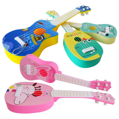 Light Blue Zebra Small Simulation Musical Instrument Mini Four Strings Playable Ukulele Early Childhood Education Music Toy - String Instrument Accessories by buy2fix | Online Shopping UK | buy2fix