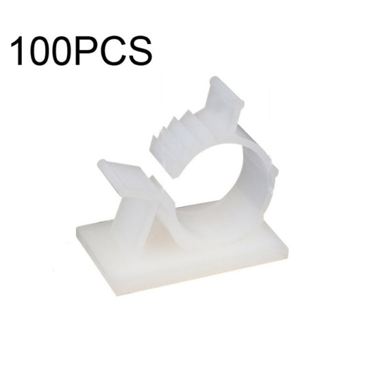 100 PCS  Y-1316 Adjustable Self-Adhesive Wire Fixing Cable Organizer(White)