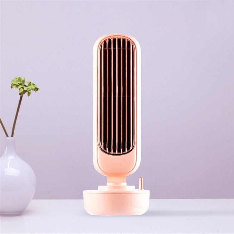 Retro Humidification Tower Fan USB Leafless Fan Water Cooling Spray Humidification Desktop Fan Cooler(Pink) - Electric Fans by buy2fix | Online Shopping UK | buy2fix