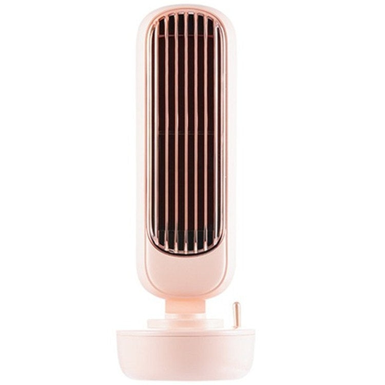 Retro Humidification Tower Fan USB Leafless Fan Water Cooling Spray Humidification Desktop Fan Cooler(Pink) - Electric Fans by buy2fix | Online Shopping UK | buy2fix
